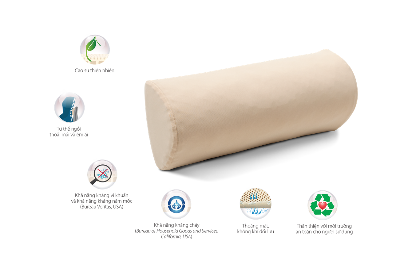 Gối Kymdan Pillow LumbarLatex Travel