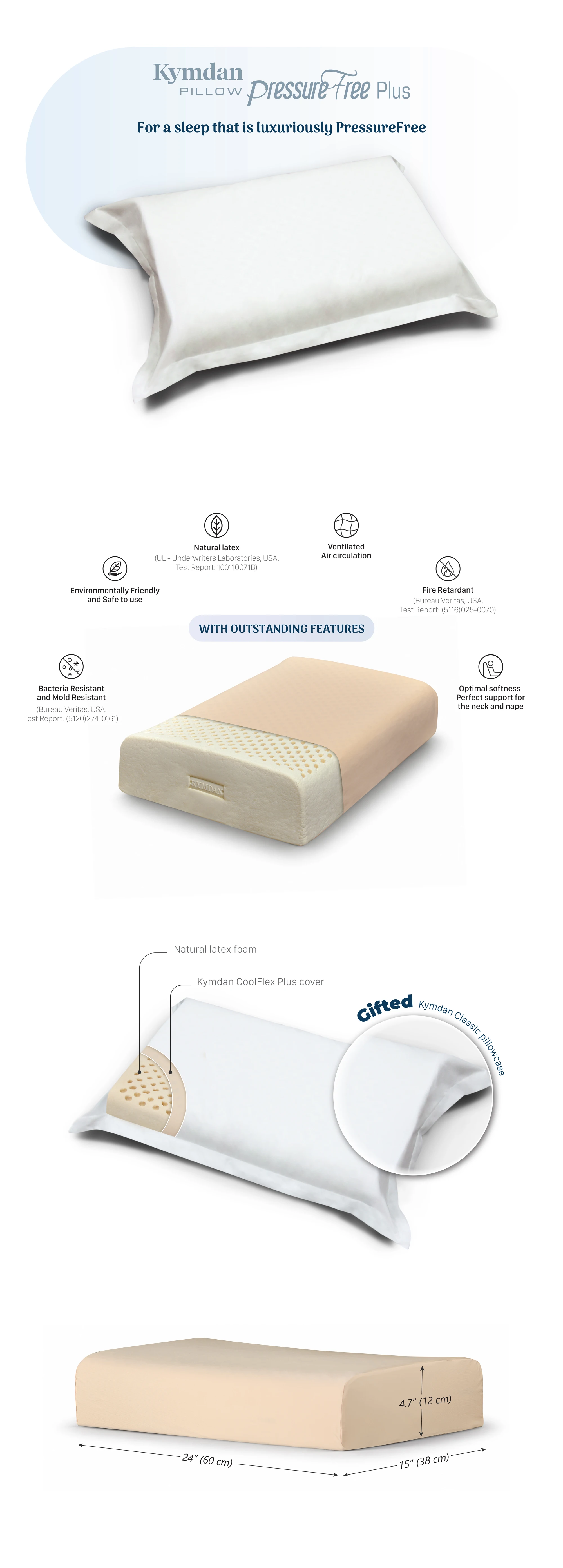 Kymdan Pillow PressureFree Plus