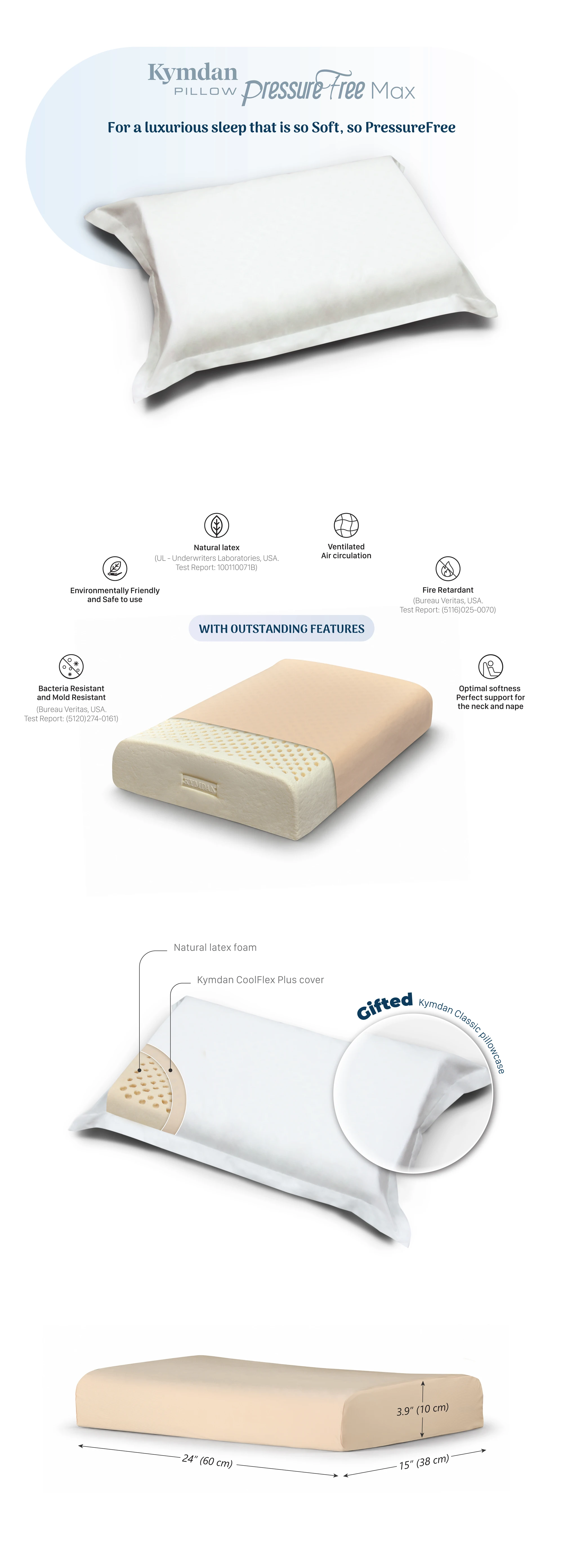 Kymdan Pillow PressureFree Max